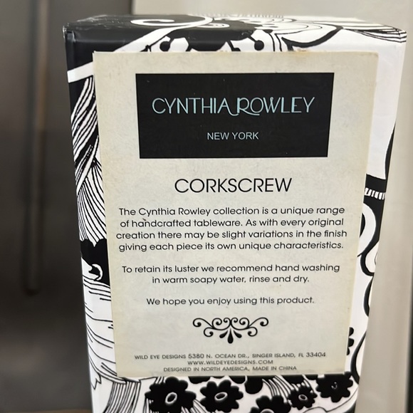 Corkscrew wine opener Cynthia Rowley bejeweled NIB - Picture 6 of 9